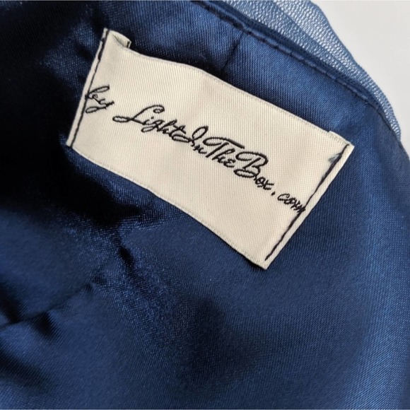 Custom Dark Dark Teal Eyelet Lace Dress NEW Medium - Picture 2 of 10